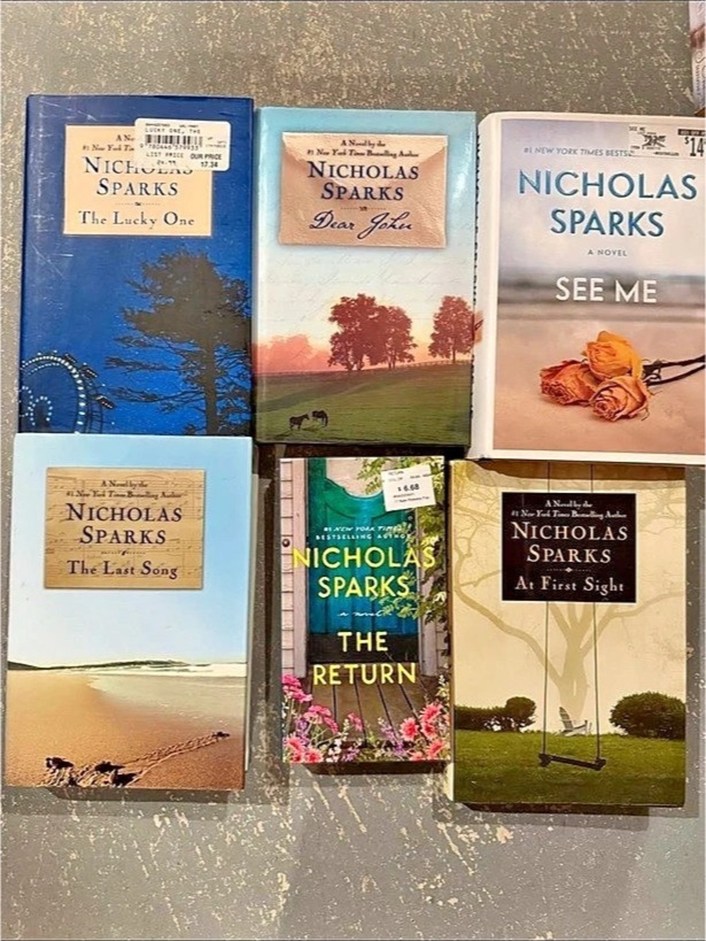 Nicholas Sparks book collection 6 Paperback/Hardcover Books